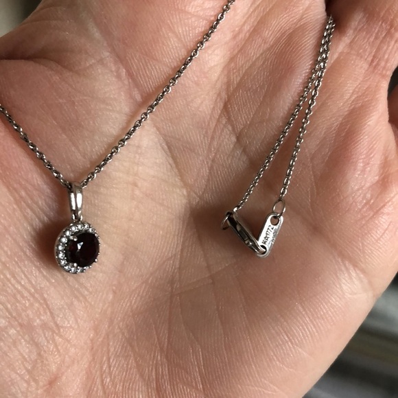 NEW Sterling Silver Gemstone Diamond Necklace - Picture 6 of 9